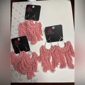 Pink Paparazzi earrings